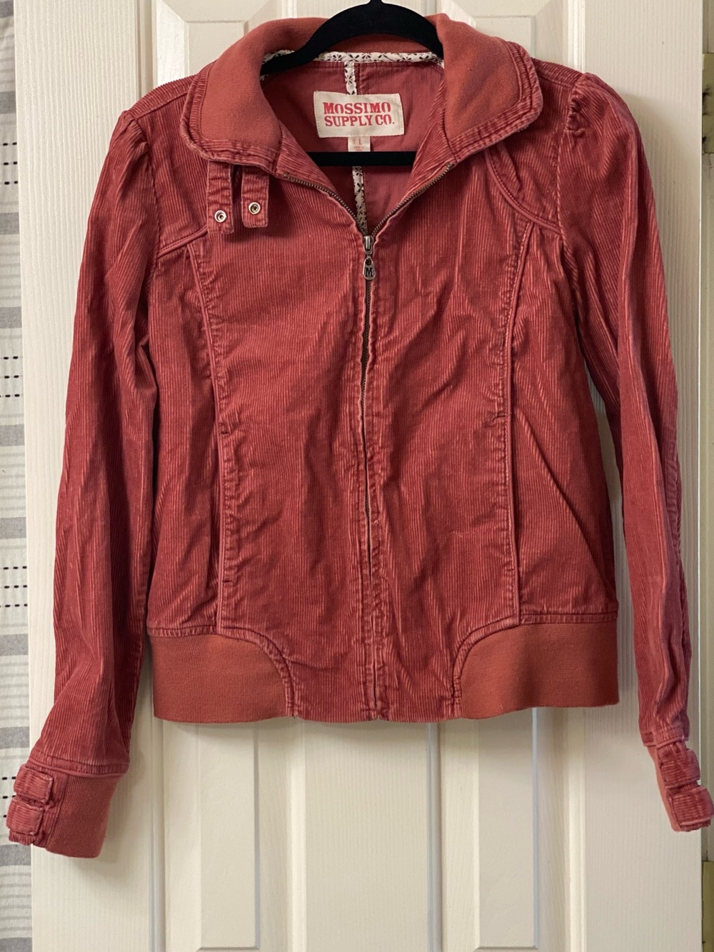 Mossimo Supply Co. Corduroy Zip Bomber Style Jacket Size Large